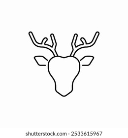 deer head icon sign vector