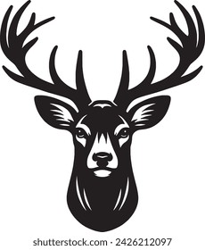 deer head  icon Silhouette Vector