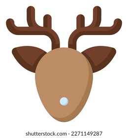 Deer head icon. Simple illustration of deer head. Vector illustration