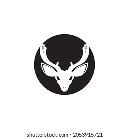Deer head icon and symbol vector template illustration