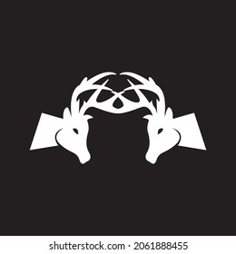 Hirschkopfsymbol und Vektorgrafik-Vektorgrafik