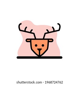 Deer Head Icon Vector Illustration Design eps10
