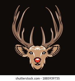 Deer head Icon, Vector, Silhouette symbol design