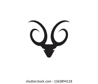 Deer head icon vector template