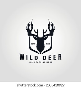 deer head illustration - hunt deer illustration - deer icon