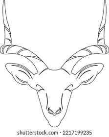 ilustración de cabeza de ciervo adecuada para el logotipo