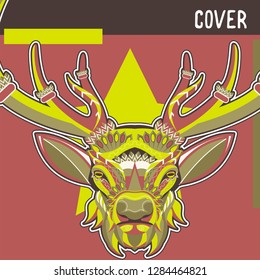 Deer head illustration - Vector