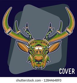 Deer head illustration - Vector