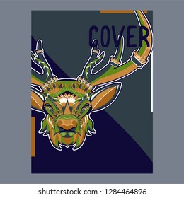 Deer head illustration - Vector