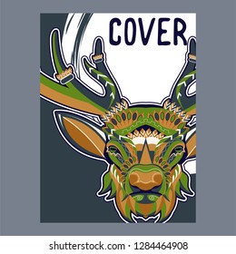 Deer head illustration - Vector