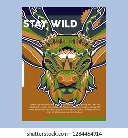 Deer head illustration - Vector