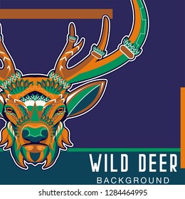 Deer head illustration - Vector