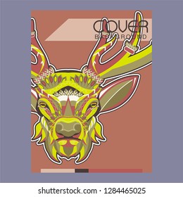 Deer head illustration - Vector