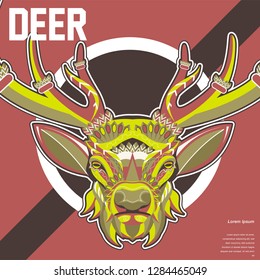 Deer head illustration - Vector