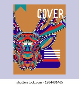 Deer head illustration - Vector
