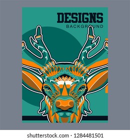 Deer head illustration - Vector