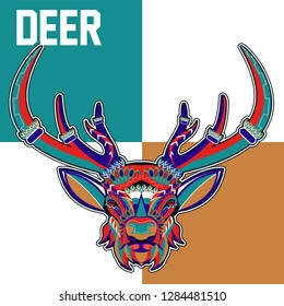 Deer head illustration - Vector