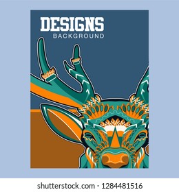 Deer head illustration - Vector