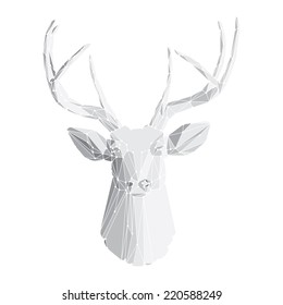 Deer head isolated on white background vector eps10