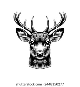 deer head isolated vector design 