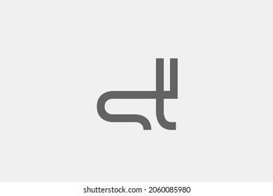 Estilo de arte de la línea de la cabeza del ciervo, logotipo audaz y simple
