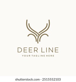 Deer head line elegant logo icon designs vector, suitable for your design need, logo, illustration, animation, etc.