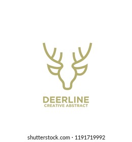 deer head line logo icon designs vector