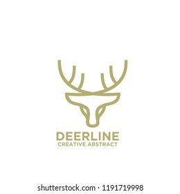deer head line logo icon designs vector