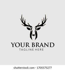 deer head logo, with an attractive design, simple and elegant is perfect for your business. Using Illustration EPS 10
