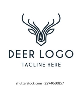 deer head logo design. deer head icon
