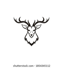 Deer head logo design illustration vector