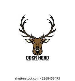 deer head logo design mascot