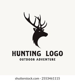 Deer head logo design outdoor