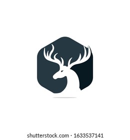Deer Head Logo Design template.