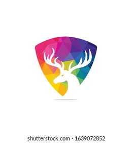 	
Deer head Logo Design template.