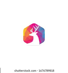 Deer head Logo Design template.	
