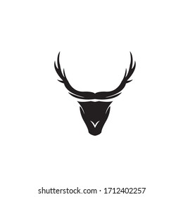 Deer head logo design template