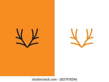 Plantilla de diseño del logotipo de la cabeza del ciervo
