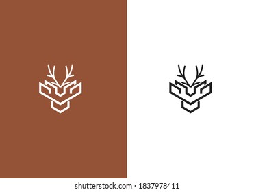 Deer Head Logo Design Template