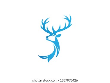 Deer Head Logo Design Template