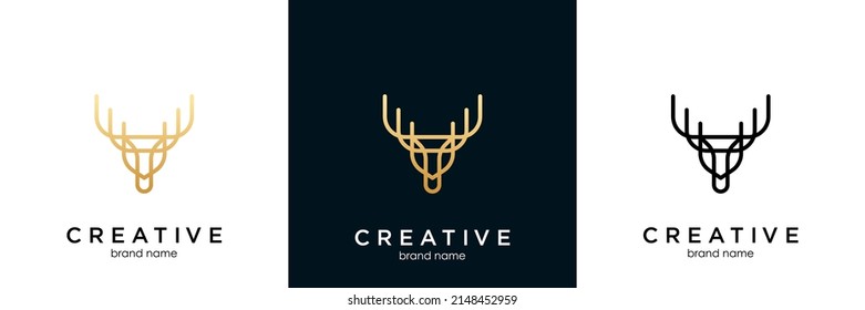 Deer Head Logo Design template