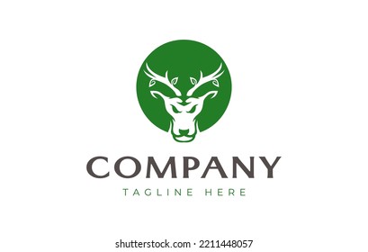 Deer Head Logo Design Template
