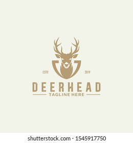 Deer Head Logo Design Vector