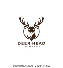 Deer Head Logo Design. Deer Logo Vector Illustration