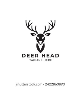 Deer Head Logo Design. Deer Logo Vector Illustration