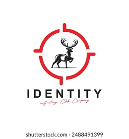 Deer Head Logo Design. Deer Logo Vector illustration. this logo suitable for hunting, adventure, and community