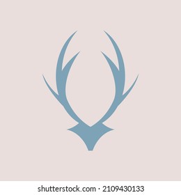 deer head logo graphic design in pastel colors on light background 