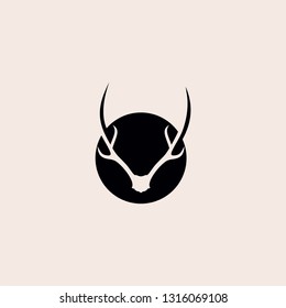 deer head logo hunter deer vector illustration