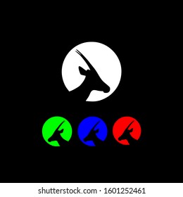 deer head logo. icon animal