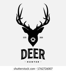 deer head logo  icon and illustration